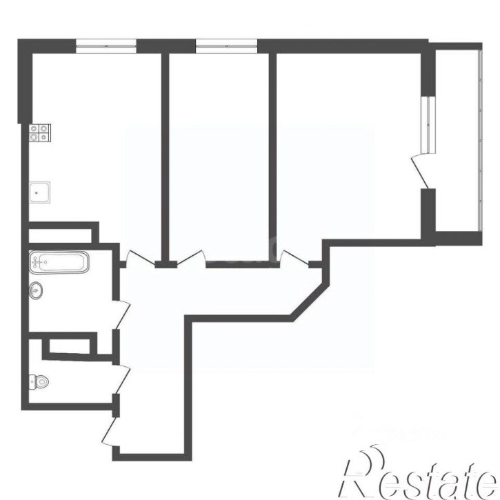 3-комн квартира улица Болдина, 1 к1,  д. 1 к1