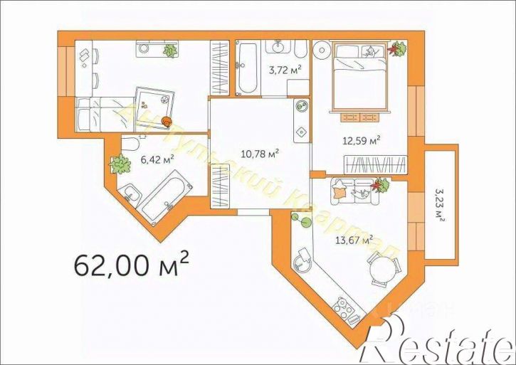 2-комн квартира улица Петровская, 5,  д. 5