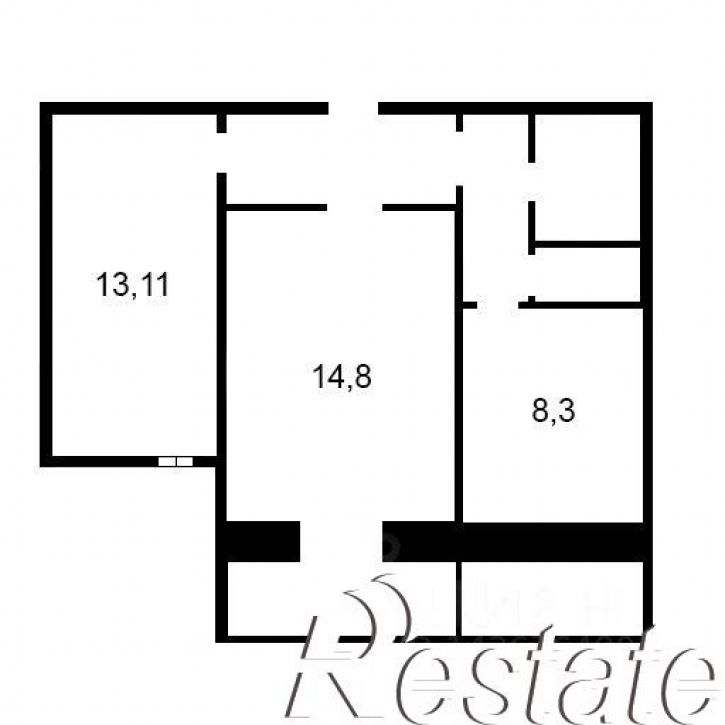 2-комн квартира Пролетарская улица, 22,  д. 22