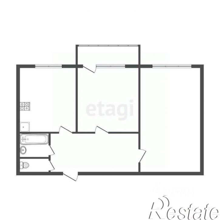 2-комн квартира улица Лейтейзена, 1,  д. 1