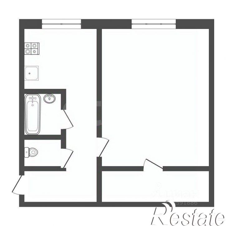2-комн квартира Октябрьская улица, 11,  д. 11