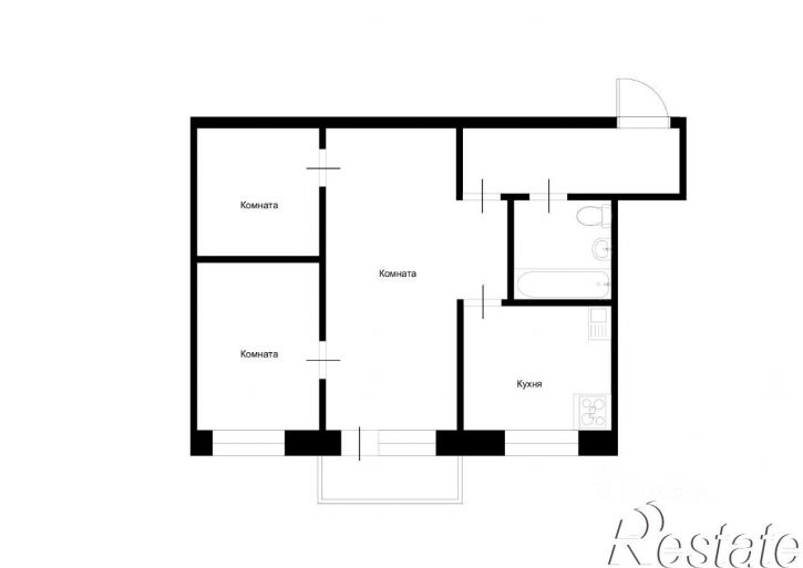 3-комн квартира Октябрьская улица, 205А,  д. 205А