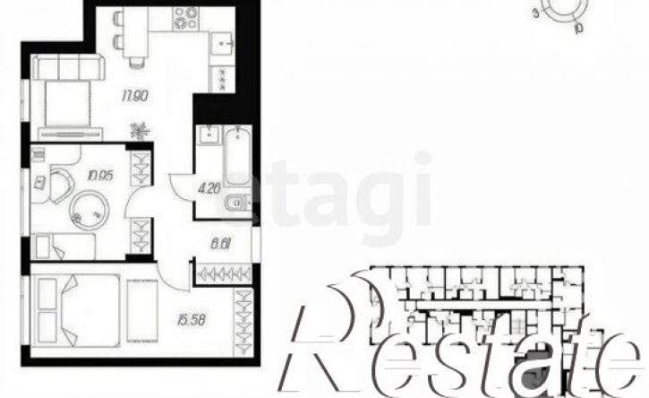 2-комн квартира Самоварная улица, 21,  д. 21