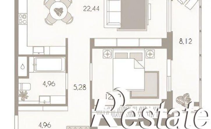 1-комн квартира Первомайская улица, 32А,  д. 32А