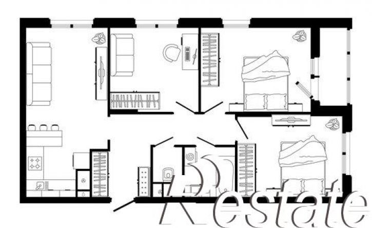 3-комн квартира в новом доме улица Седова, 26 к3,  д. 26 к3