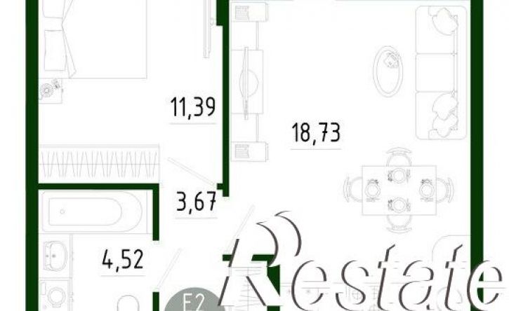1-комн квартира в новом доме ул Генерала Маргелова, 9Б,  д. 9Б