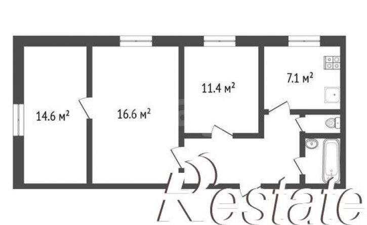 3-комн квартира Серебровская улица, 26А,  д. 26А