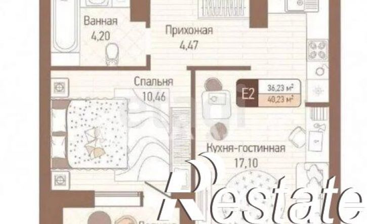 1-комн квартира 2-й Клинской проезд, 10,  д. 10