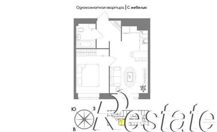 1-комн квартира в новом доме Ключевая улица, 4,  д. 4