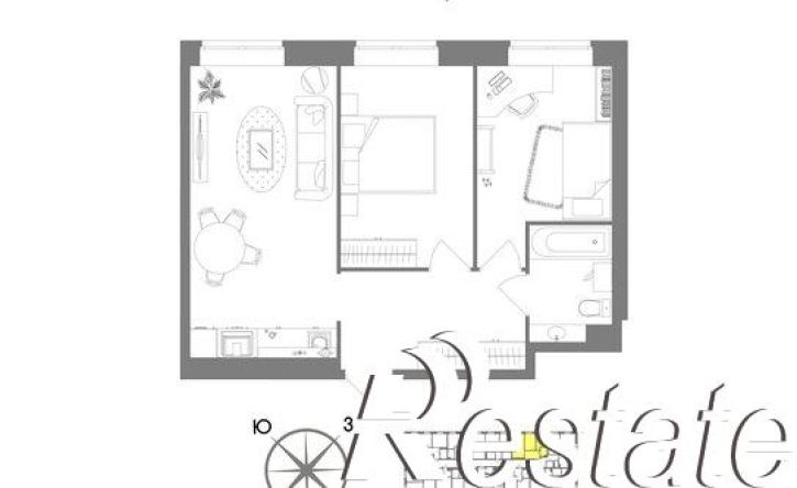 2-комн квартира в новом доме Ключевая улица, 4,  д. 4