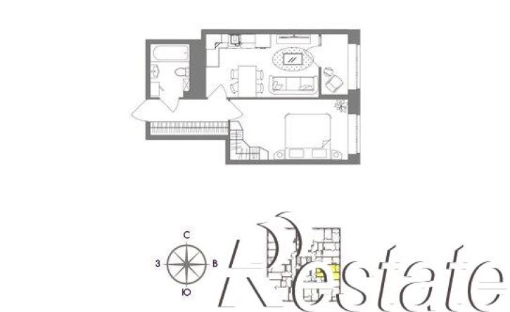 1-комн квартира в новом доме Ключевая улица, 10,  д. 10