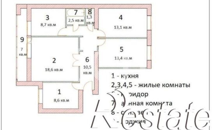 3-комн квартира Староникитская улица, 105,  д. 105